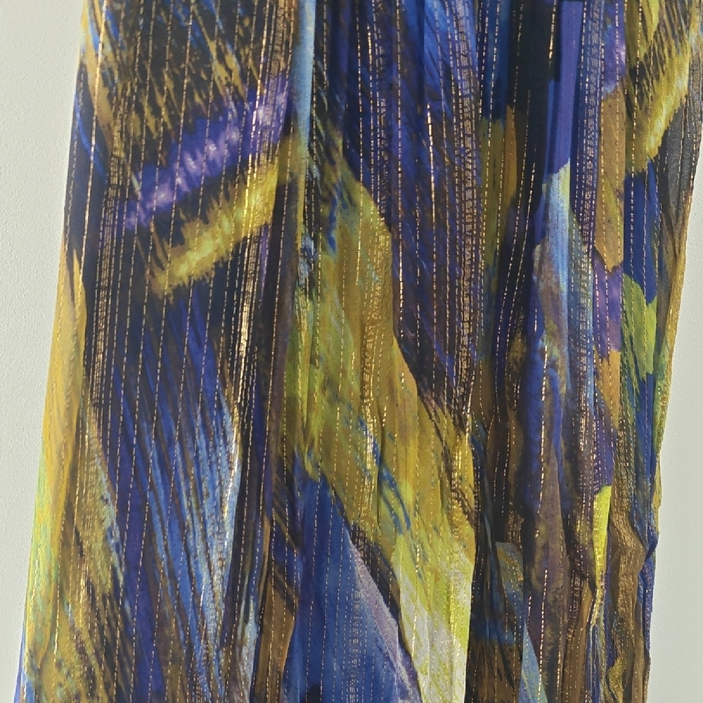 BCBGMaxAzria Silk Metallic Inga Maxi Dress NWOT - Picture 5 of 7